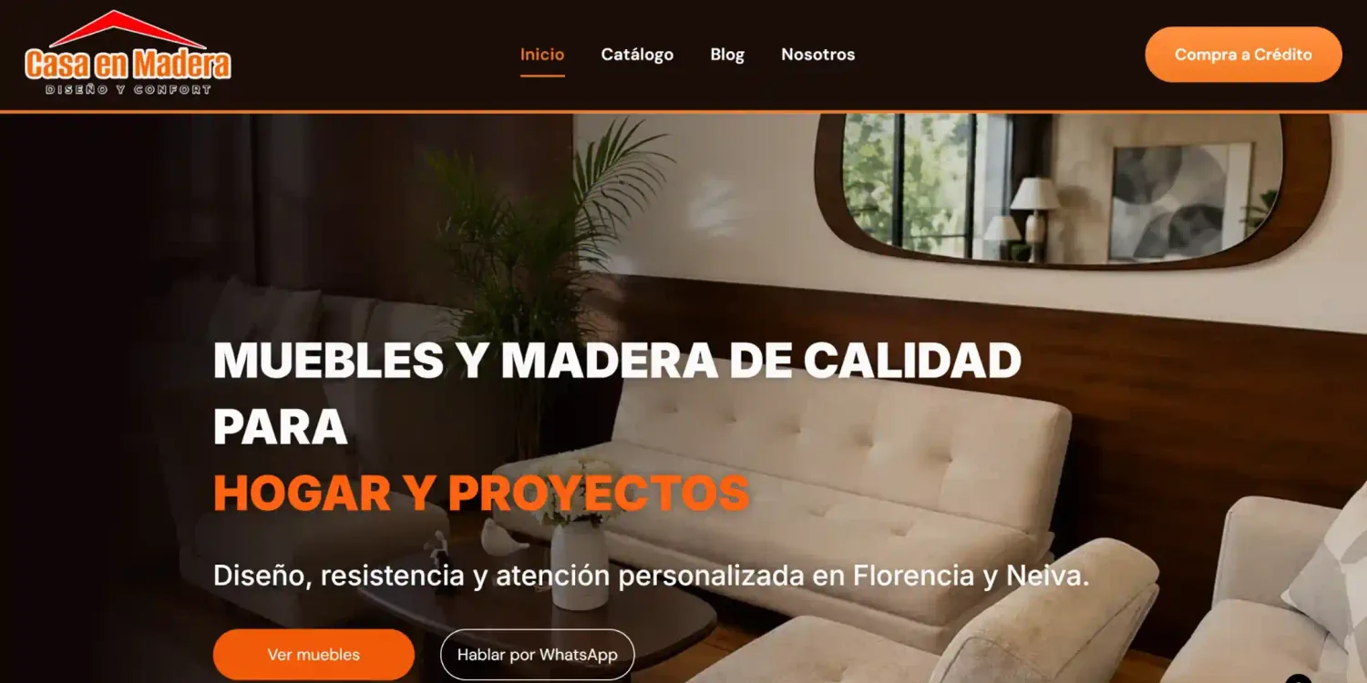 Vista previa del sitio de Casa en Madera